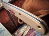 Marshland Trapper Apache *Knapped*(Bone Linen Micarta w/ Natural Paper Arrowhead Shield/Blackout Finish) Custom Drop