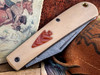 Marshland Trapper Apache *Knapped*(Bone Linen Micarta w/ Natural Paper Arrowhead Shield/Blackout Finish) Custom Drop