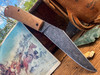 Marshland Trapper Apache *Knapped*(Roux Paper Micarta w/ Teal G-10  Arrowhead Shield/Blackout Blade) Custom Drop