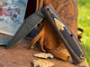 Marshland Trapper Apache *Knapped*(Deep Autumn Micarta w/ Bone Linen Micarta  Arrowhead Shield/Blackout Blade) Custom Drop