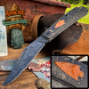 Marshland Trapper Apache *Knapped*(Light Gold Fatcarbon w/ Butterscotch Paper Micarta  Arrowhead Shield/Blackout Blade) Custom Drop