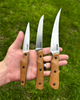 *CUSTOM SHOP* MAGNACUT KITCHEN UTILITY KNIFE W/ NATURAL JUTE MICARTA SCALES/OD GREEN LINERS