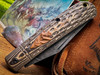 Marshland Trapper Apache *Knapped*(Jigged Tobacco Richlite w/ Roux Paper Micarta Arrowhead Shield/Blackout Blade) Custom Drop