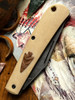 Marshland Trapper Apache *Knapped*(Bone Linen Micarta w/ Roux Paper Arrowhead Shield/Blackout Finish) Custom Drop