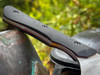*CUSTOM SHOP* MAGNACUT CHEF'S KNIFE W/ BLACK LINEN MICARTA SCALES/RED G-10 LINERS