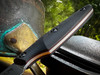 *CUSTOM SHOP* MAGNACUT PARING KNIFE W/ BLACK LINEN MICARTA SCALES/RED G-10 LINERS