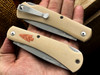 Mudbug Apache *Knapped*(Bone Linen Micarta w/ Butterscotch Paper Arrowhead Shield) Custom Drop