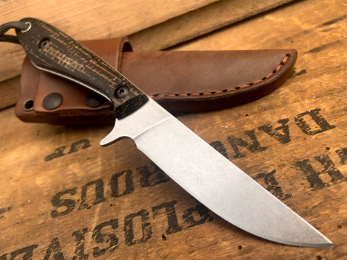 Chicory Black Burlap Micarta