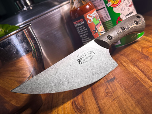 CUSTOM HANDMADE FORGED DAMASCUS STEEL CHEF KNIFE KITCHEN KNIFE - 1349