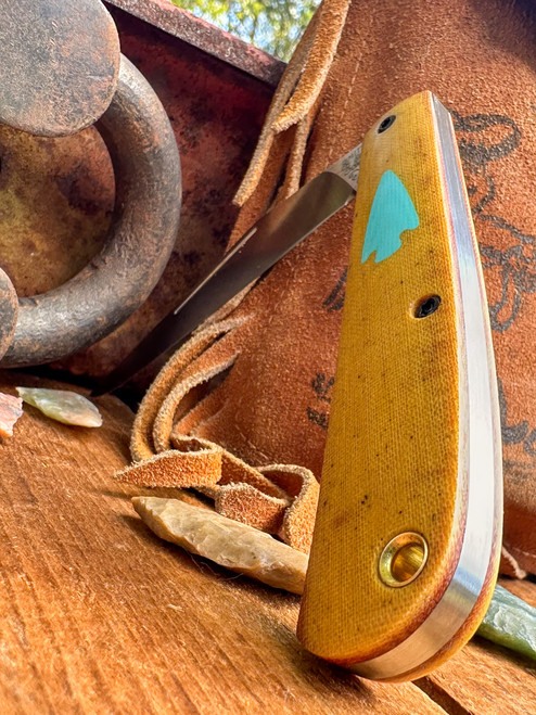 Marshland Trapper Apache Series (Natural Linen w/ Turquoise G-10 Arrowhead Shield) Custom Drop