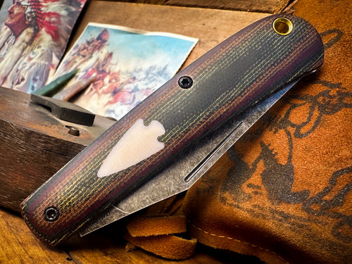 Marshland Trapper Apache Series (Deep Autumn Canvas w/ Bone Linen  Arrowhead Shield/Blackout Finish) Custom Drop Marshland Trapper Apache Series (Deep Autumn Canvas w/ Bone Linen  Arrowhead Shield/Blackout Finish) Custom Drop