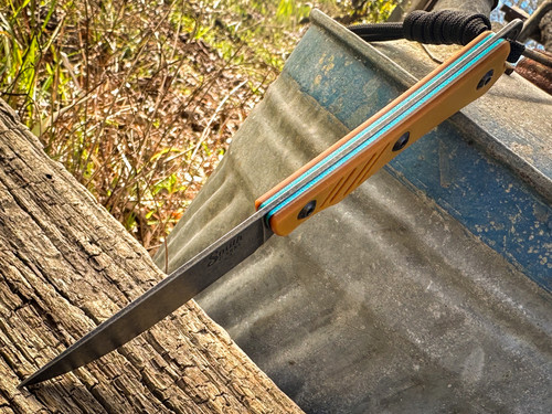 *CUSTOM SHOP* SHOAL NATURAL PAPER MICARTA W/TEAL LINERS/BLACKOUT