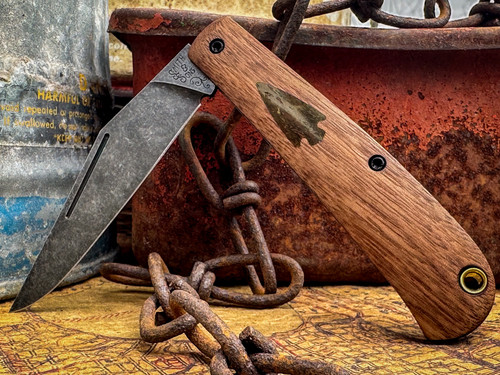 Marshland Trapper Apache *Mammoth Inlay*(Walnut/ Mammoth Bone Dark Arrowhead Shield/Blackout Finish) Custom Drop