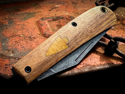 Marshland Trapper Apache *Steller's Inlay*(Walnut/ Steller's Sea Cow Arrowhead Shield/Blackout Finish) Custom Drop