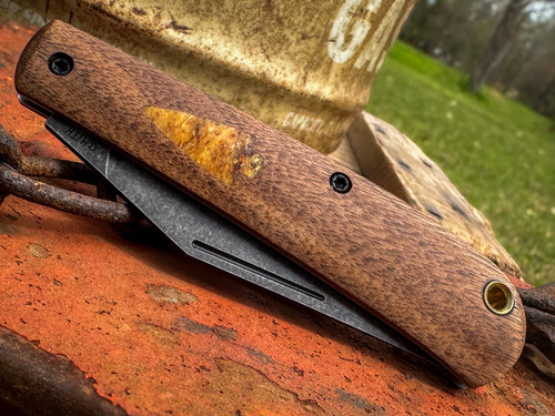 Marshland Trapper Apache *Giraffe Inlay*(Walnut/ Giraffe Bone Arrowhead Shield/Blackout Finish) Custom Drop