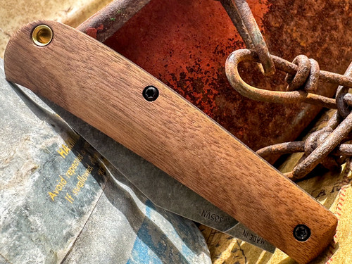 Marshland Trapper Apache *Giraffe Inlay*(Walnut/ Giraffe Bone Arrowhead Shield/Blackout Finish) Custom Drop