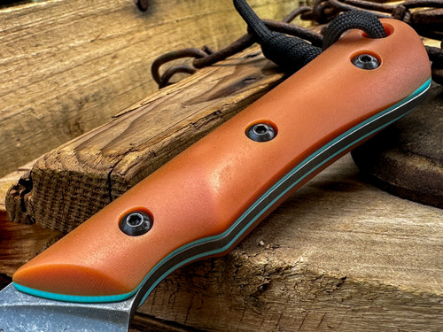 *CUSTOM SHOP RUN* BRAVE BLACKOUT BUTTERSCOTCH PAPER MICARTA W/ TEAL G-10 (MAGNACUT)