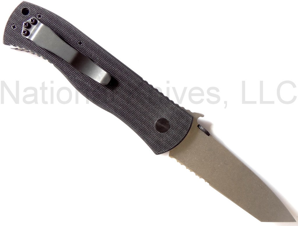 REFERENCE ONLY - Emerson Knives Super CQC-7BW SFS Folding Knife, Satin 3.75" Partially Serrated 154CM Blade, Black G-10 Handle, Emerson "Wave" Opener