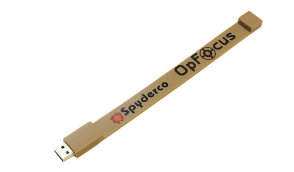REFERENCE ONLY - Spyderco OpFocus USB USBOP Flash Drive Wristband, 2 GB Memory, PC/Mac