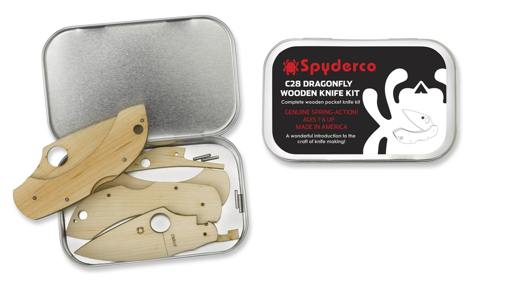Spyderco Wooden Kit Dragonfly WDKIT1 - Wood Model - Folding Knife Style