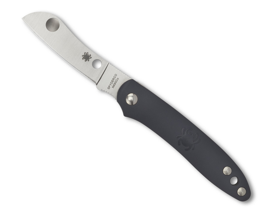 Spyderco Roadie Slipit Folding Knife C189PGY Plain Edge N690Co Blade Gray FRN