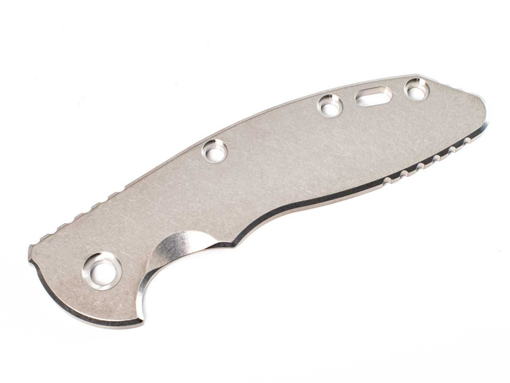 Rick Hinderer Knives SMOOTH Titanium Handle Scale for XM-18 - 3.5" - Stonewashed