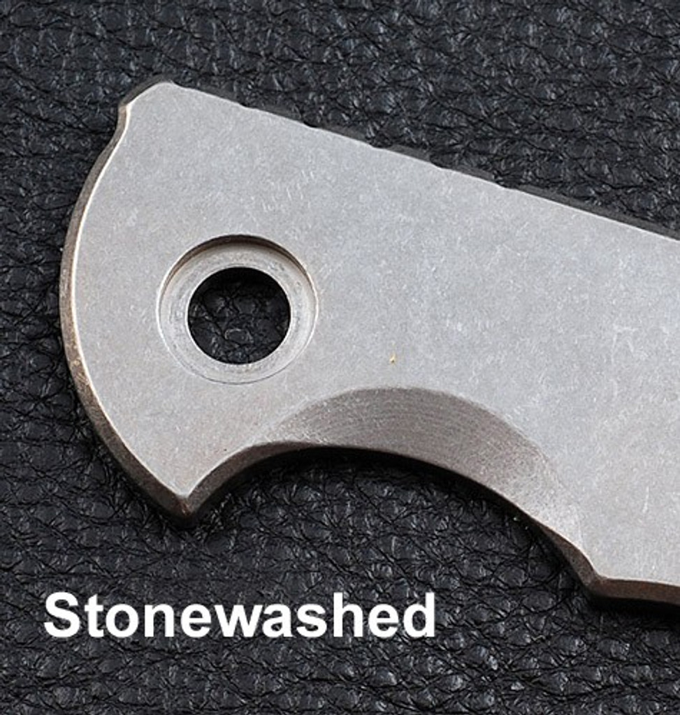 Rick Hinderer Knives SMOOTH Titanium Handle Scale for XM-18 - 3.5" - Stonewashed