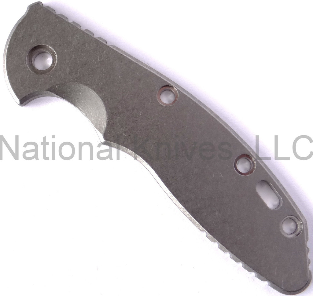 Rick Hinderer Knives SMOOTH Titanium Handle Scale for XM-18 - 3.5" - Stonewashed