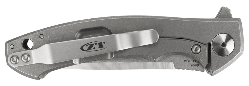 Zero Tolerance 0450 Flipper Knife 3.25" Plain Edge S35VN Blade Titanium Handle