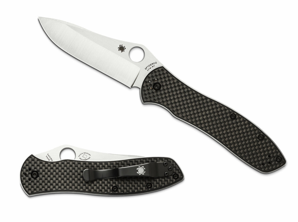 Spyderco Gayle Bradley 2 Knife C134CFP2 3.66" CPM-M4 Blade Carbon Fiber - G-10