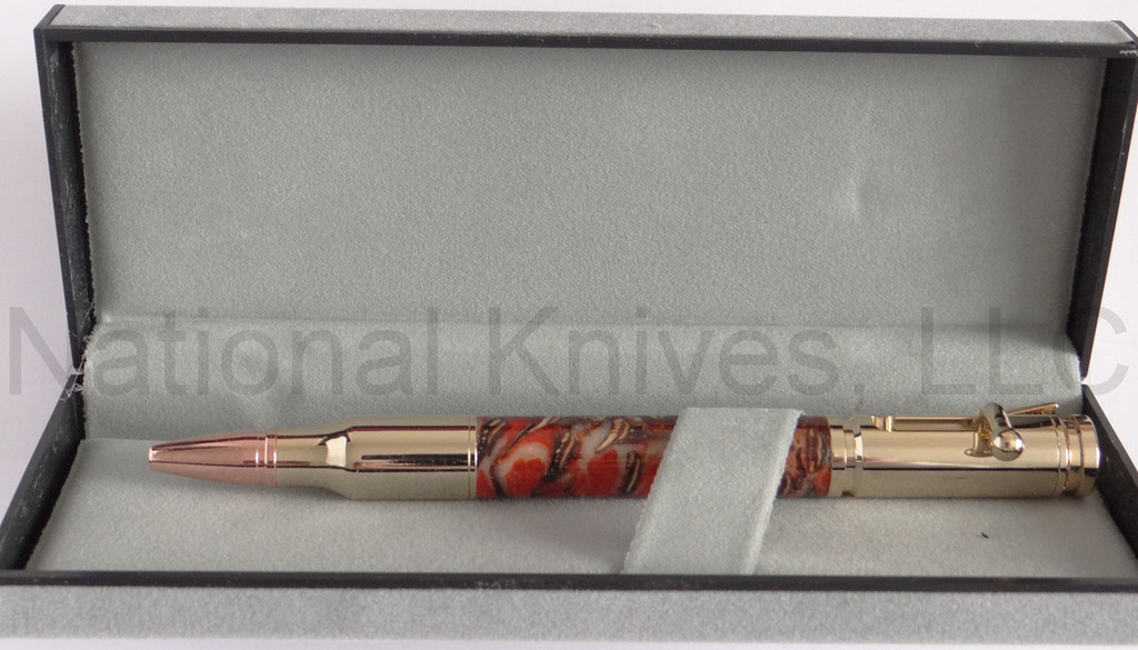 REFERENCE ONLY - Finney Knives Custom Bullet Pen with Douglas Fir Pinecone