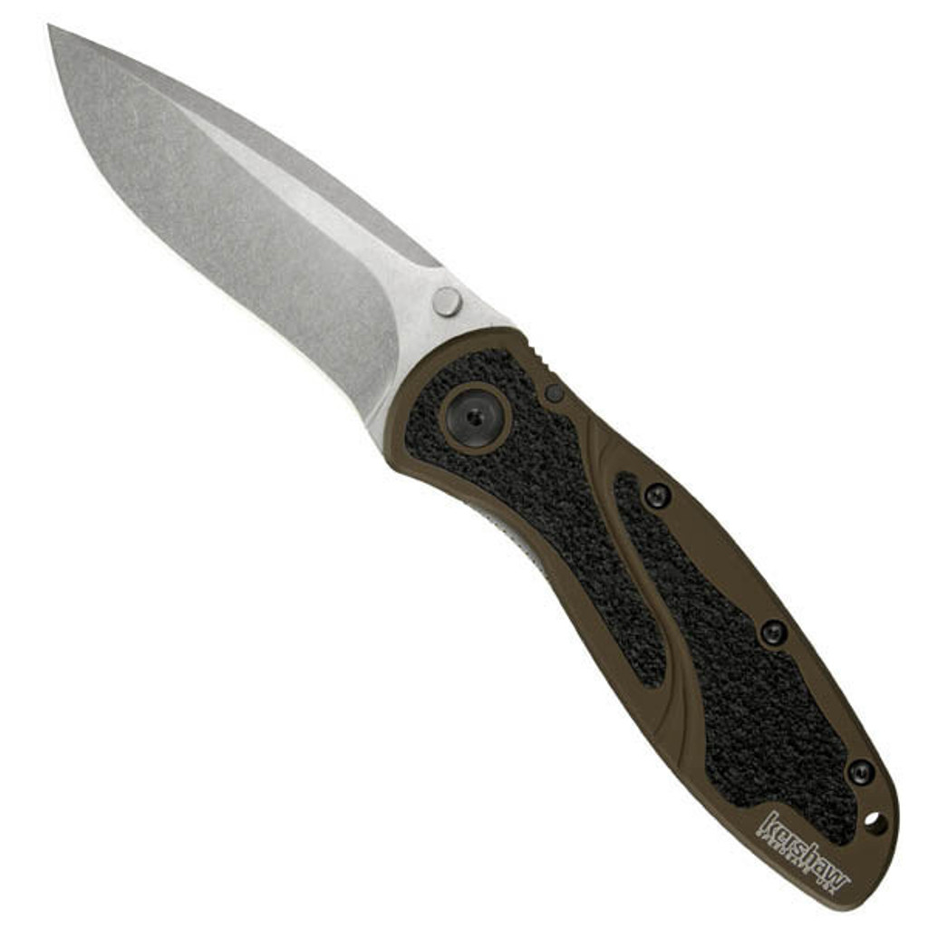 REFERENCE ONLY - Kershaw Blur 1670SWBR Assisted Opening Knife, Stonewashed 3-3/8" Plain Elmax Blade