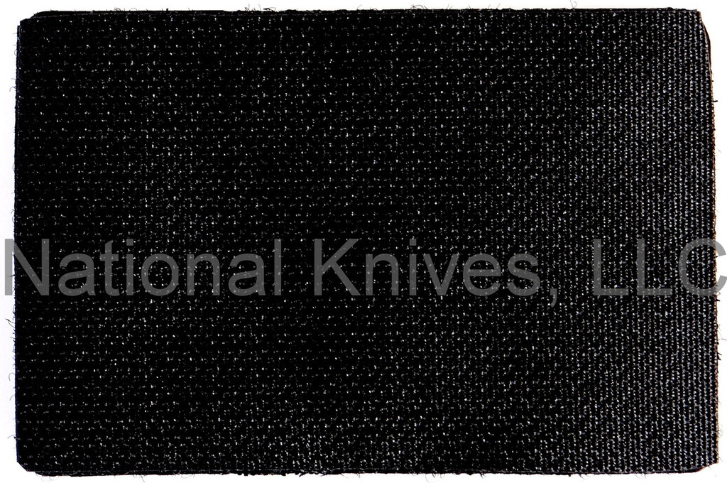 REFERENCE ONLY - Rick Hinderer Knives PVC Morale Patch, Black & Red