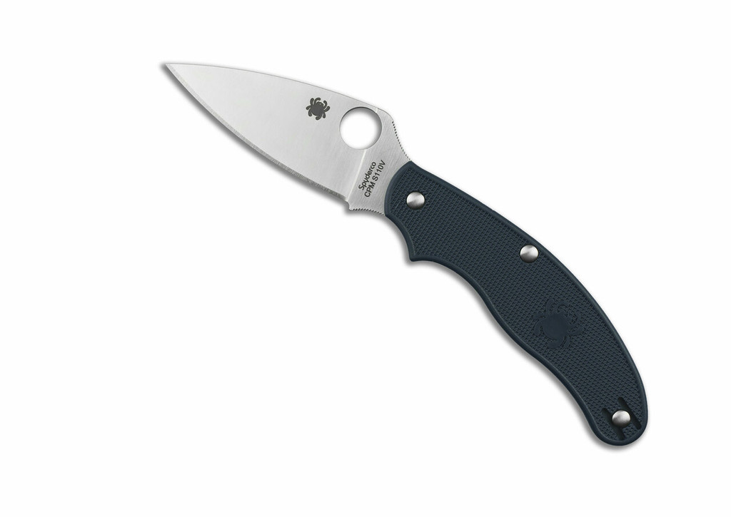 Spyderco UK Penknife Slipit Knife C94PDBL Leaf 2.95" CPM-S110V Blade Blue FRN