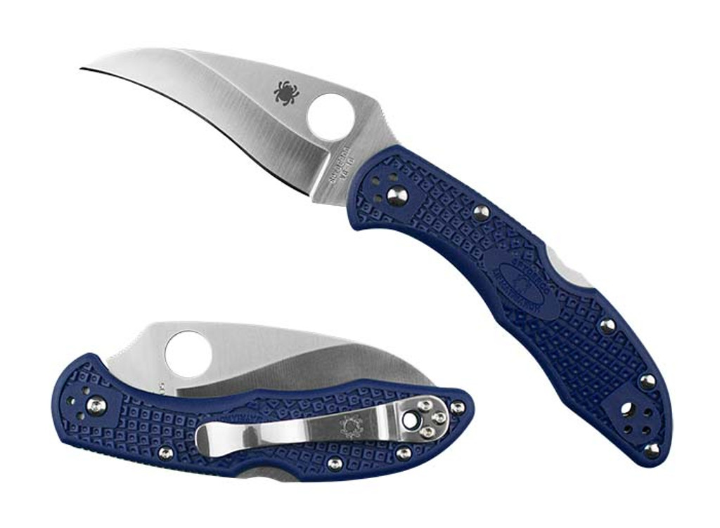 REFERENCE ONLY - Spyderco Lil Matriarch C162PBL Knife PlainEdge Blade Blue FRN