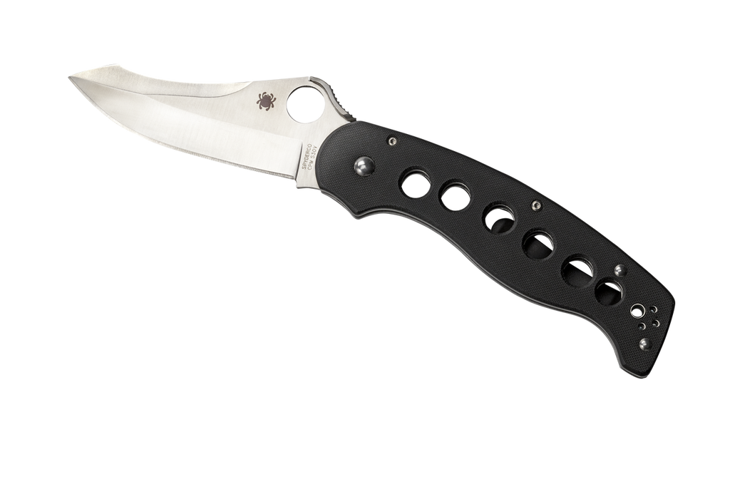 REFERENCE ONLY - Spyderco A.T.R. 2 C70GP2 Folding Knife, 3.5" Plain Edge Blade, Black G-10 Handle