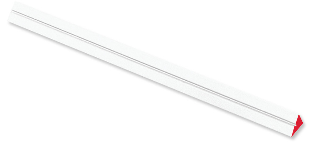 Spydero Tri-Angle Sharpmaker ultra fine grit, white ceramic rod - shown outside of protective tube.  Model 20U4F1.