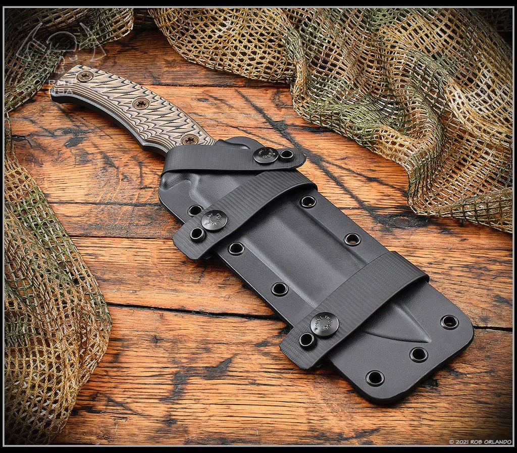 RMJ Tactical Combat Africa Fixed Blade Knife | Hyena Brown