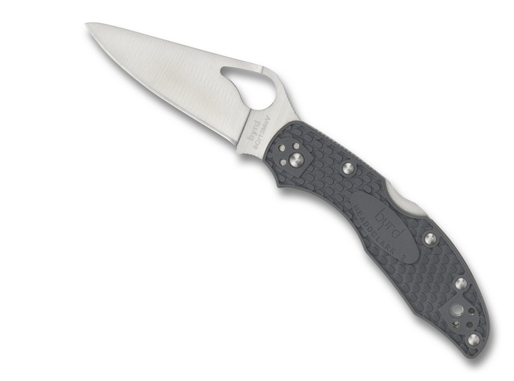 Byrd Meadowlark 2 Folding Knife BY04PGY2 2.87" Plain Edge Blade Gray FRN Handle