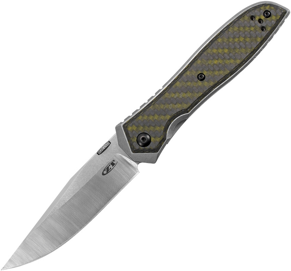 REFERENCE ONLY - Zero Tolerance 0640 Knife 3.68" 20CV Blade Green Weave C.F.