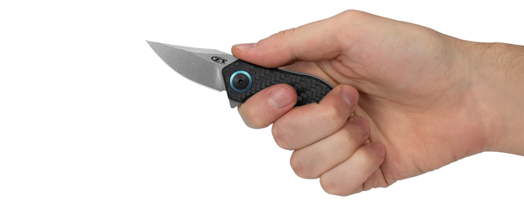 Zero Tolerance 0022 Folding Knife 1.8" 20CV Blade Carbon Fiber - Titanium