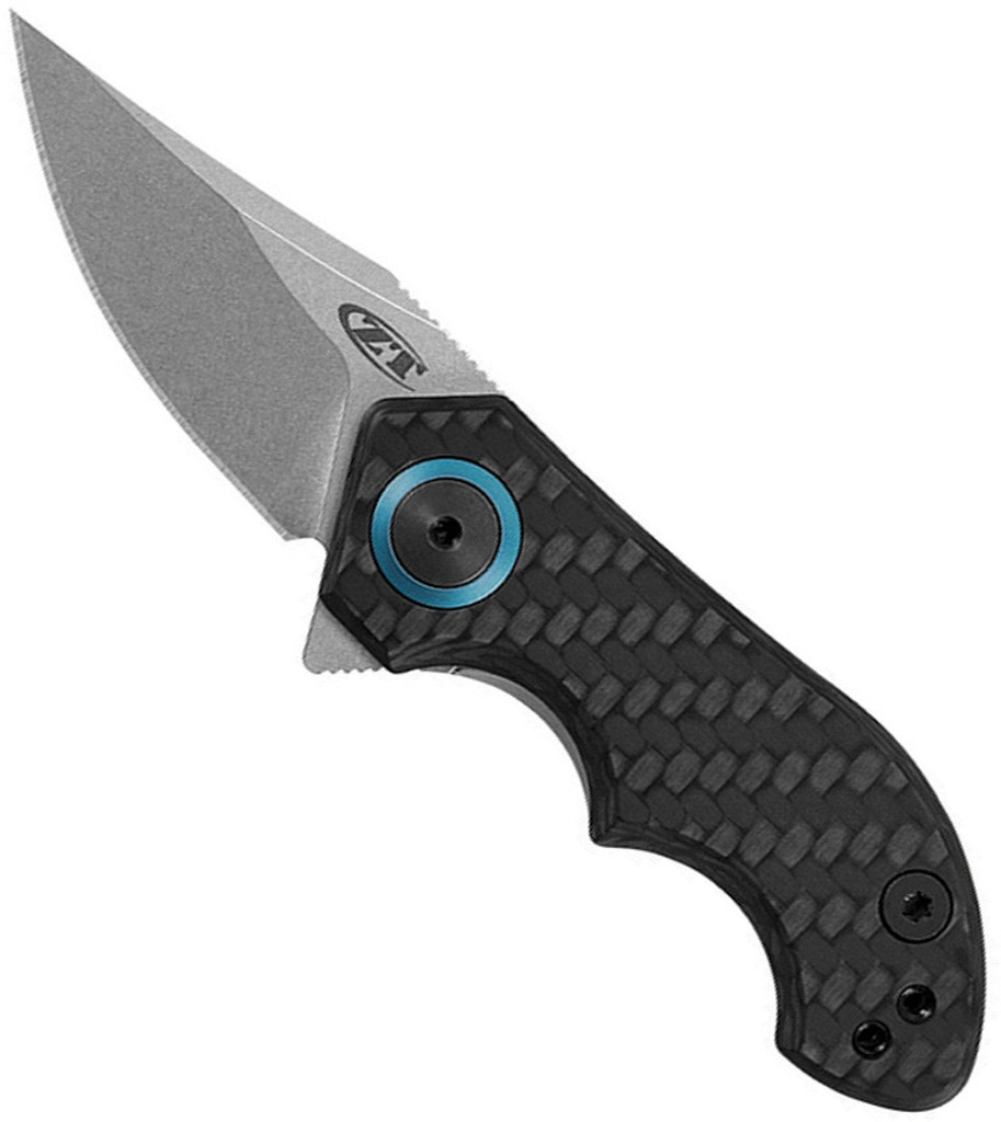 Zero Tolerance 0022 Folding Knife 1.8" 20CV Blade Carbon Fiber - Titanium