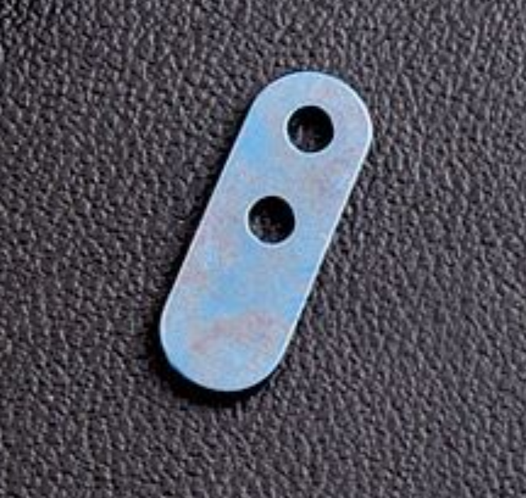 Rick Hinderer Knives Titanium Filler Tab (1) - Double Hole - Stonewash Blue