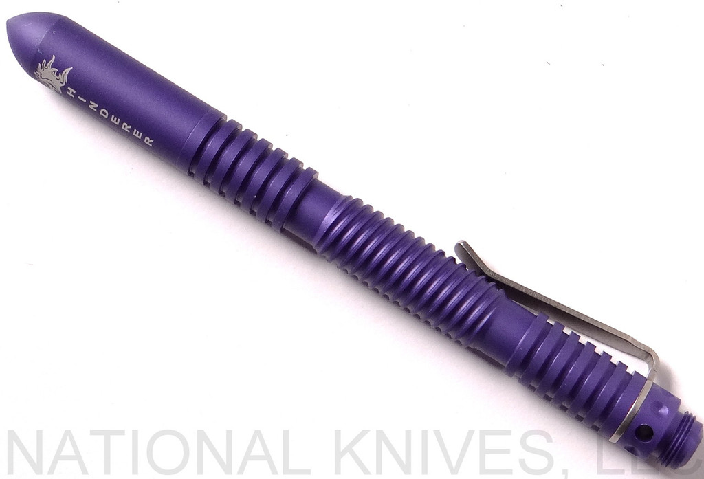 Rick Hinderer Knives Extreme Duty Ink Pen - Aluminum - Spiral - Matte Purple