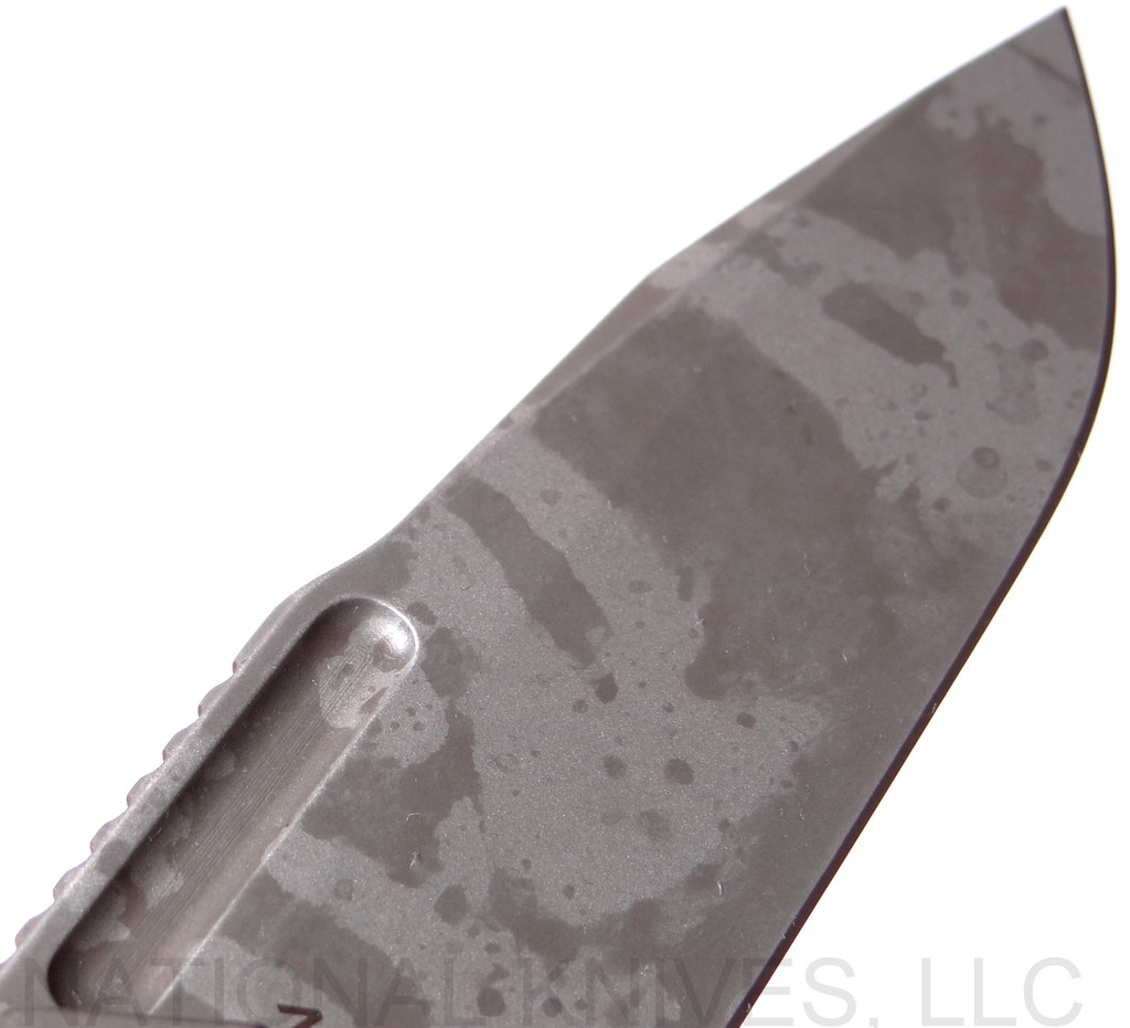 REFERENCE ONLY - Rick Hinderer Knives Full Track Spear Point "Battlefield Pick Up" Flipper Knife, BFPU CPM-20CV  Plain Edge Blade, BFPU Titanium, FDE G-10 Handle - Tri-Way Pivot