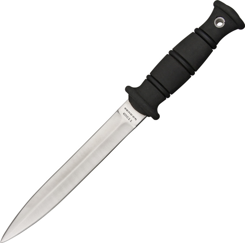 REFERENCE ONLY - Condor Tool & Knife Boar Dagger Knife CTK245-8 Double Edge 420HC Blade - Sheath