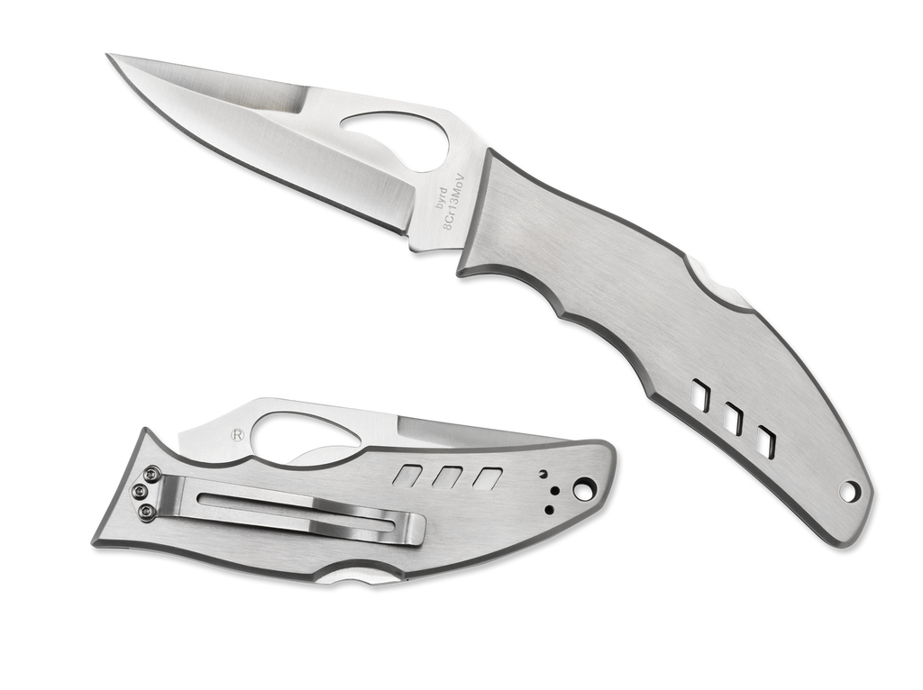 Byrd Flight Folding Knife BY05P 3.43" Plain Edge Blade Stainless Steel Handle