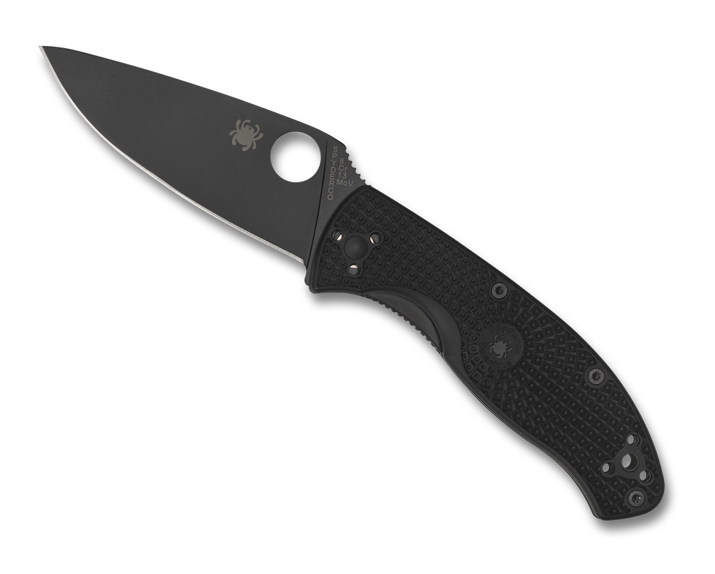 Spyderco Tenacious Lightweight Knife C122PBBK Black Plain Edge Blade Black FRN