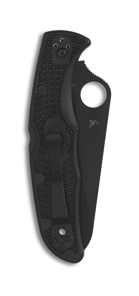 Spyderco Pacific Salt 2 Knife C91SBBK2 Black 3.78" Serrated H-1 Blade Black FRN