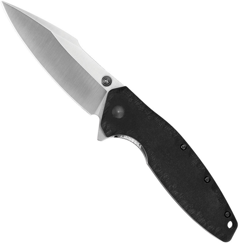 Ruike Knives P843-B Folding Knife Satin 3.56" Blade Black G-10 Handle